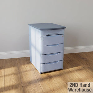 Compact 4-Drawer Office Filing Cabinet with Lock - 2ndhandwarehouse.com