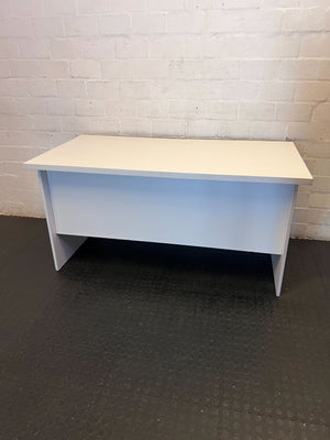 Compact Light Grey Office Desk with Storage Drawer - 2ndhandwarehouse.com