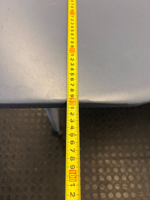 Modern Grey Ergonomic Office Desk with Cable Management - 2ndhandwarehouse.com