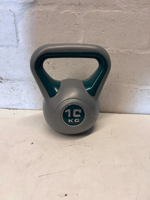 Dynamic Duo: Grey & Teal 10 KG Kettlebell for Strength Training - 2ndhandwarehouse.com