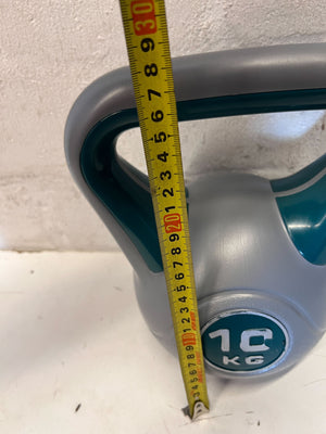 Dynamic Duo: Grey & Teal 10 KG Kettlebell for Strength Training - 2ndhandwarehouse.com