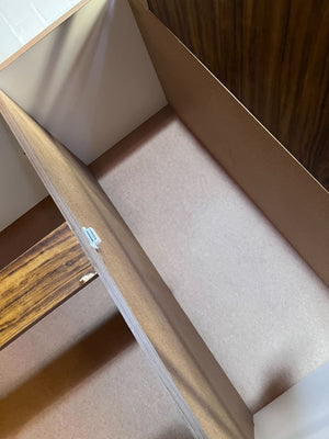 Retro Wood Grain Tall Storage Cabinet - 2ndhandwarehouse.com