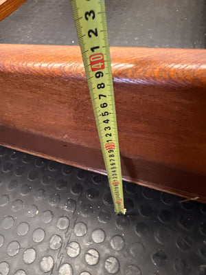 Elegant Vintage Wooden Bed Frame with Upholstered Headboard - 2ndhandwarehouse.com