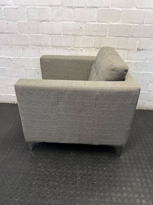 Stylish Grey Fabric Armchair
