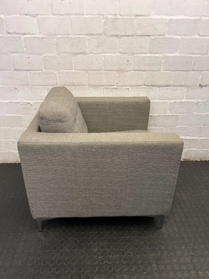 Stylish Grey Fabric Armchair