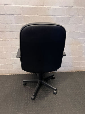 Used Black Faux Leather Executive Office Chair - 2ndhandwarehouse.com