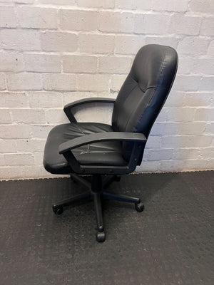 Used Black Faux Leather Executive Office Chair - 2ndhandwarehouse.com