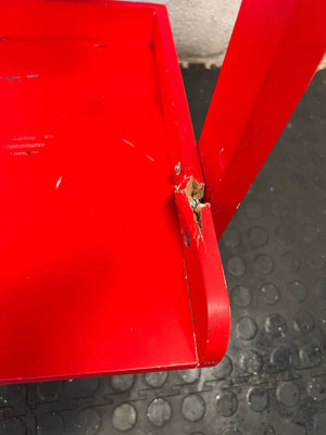 Vibrant Red 5-Tier Ladder Shelf Unit - Some visible damages - 2ndhandwarehouse.com