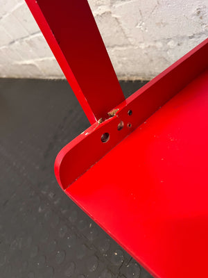 Vibrant Red 5-Tier Ladder Shelf Unit - Some visible damages - 2ndhandwarehouse.com