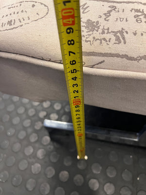 Stylish & Compact Folding Guest Bed with Vintage Script Pattern