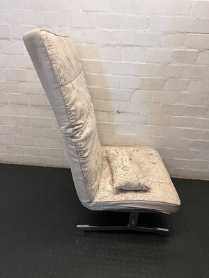 Stylish & Compact Folding Guest Bed with Vintage Script Pattern