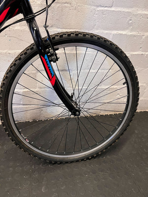 SURGE Mountain Bike - Black, Red & Blue with Bottle Holder - 2ndhandwarehouse.com