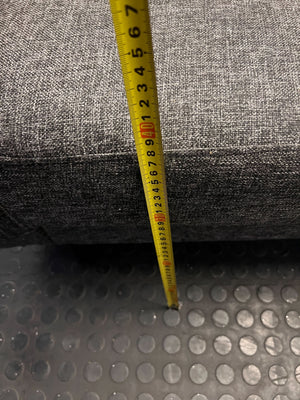 Sleek Grey Tufted Fabric Sofa Sleeper Couch