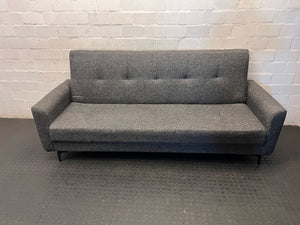 Sleek Grey Tufted Fabric Sofa Sleeper Couch