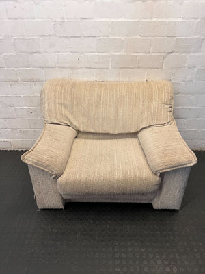 Cozy Textured Beige Armchair - 2ndhandwarehouse.com