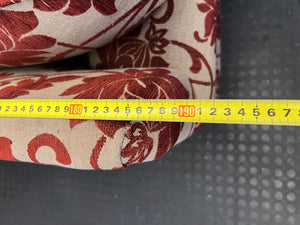 Classic Floral 2-Seater Sofa - Red & Beige Pattern - 2ndhandwarehouse.com