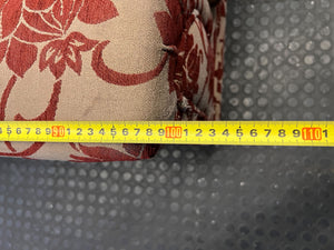 Classic Floral 2-Seater Sofa - Red & Beige Pattern - 2ndhandwarehouse.com