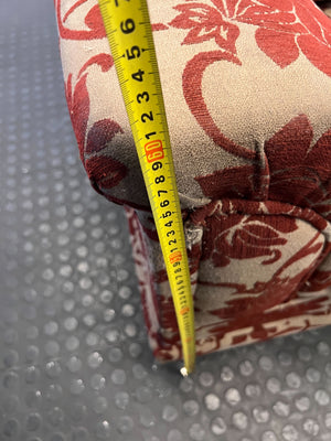 Classic Floral 2-Seater Sofa - Red & Beige Pattern - 2ndhandwarehouse.com