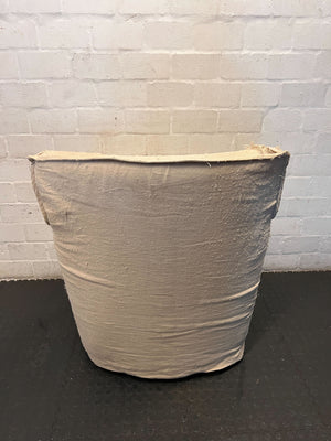 Cozy Cream Slipcover Armchair - Some damages - 2ndhandwarehouse.com