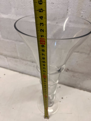 Elegant Spiral Clear Tapered Vase - 2ndhandwarehouse.com