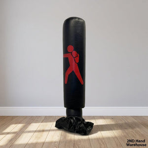 Freestanding Inflatable Punching Bag with Boxer Graphic - 2ndhandwarehouse.com