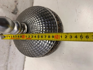 Unique Silver & Bronze Textured Decorative Sphere with Finial - 2ndhandwarehouse.com