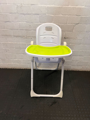 Compact & Foldable Baby High Chair with Green Tray - 2ndhandwarehouse.com