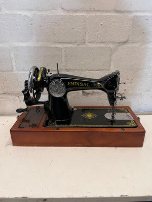 Vintage Empisal Sewing Machine - Classic Black & Gold Craft Piece - 2ndhandwarehouse.com