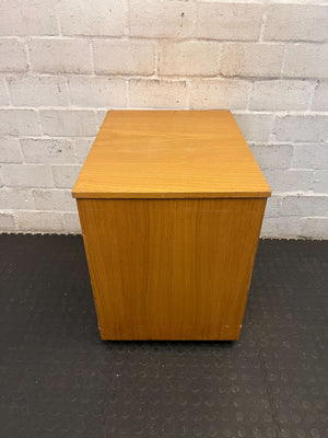 Mobile 3-Drawer Wood Office Pedestal with Lock - 2ndhandwarehouse.com