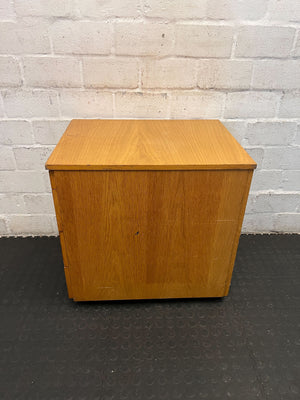 Mobile 3-Drawer Wood Office Pedestal with Lock - 2ndhandwarehouse.com