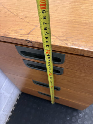 Mobile 3-Drawer Wood Office Pedestal with Lock - 2ndhandwarehouse.com