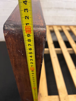 queen bed frame - Rustic Wooden Bed Frame with Built-in Storage Drawers ✨ - 2ndhandwarehouse.com