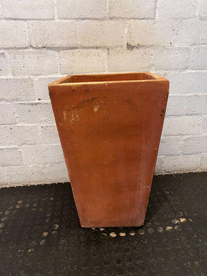 Planting -Rustic Terracotta Trapezoid Planter Pot - Cracked - 2ndhandwarehouse.com
