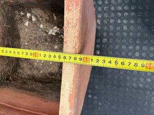 Planting -Rustic Terracotta Trapezoid Planter Pot - Cracked - 2ndhandwarehouse.com
