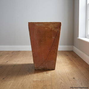 Planting -Rustic Terracotta Trapezoid Planter Pot - Cracked - 2ndhandwarehouse.com