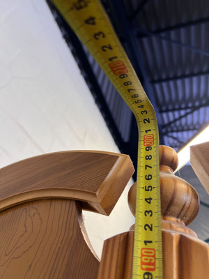 Waldrope -Charming Wooden Double Wardrobe with Ornate Top - Fair used - 2ndhandwarehouse.com