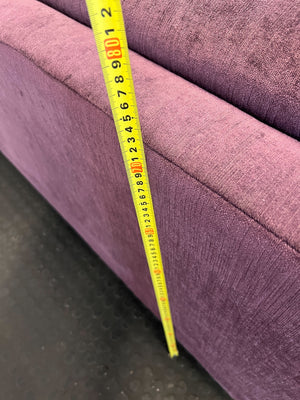 2 seater couch - Vibrant Plum Two-Seater Sofa with Accent Cushions - Good - 2ndhandwarehouse.com