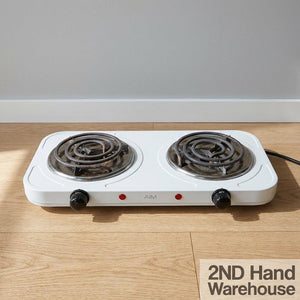 AIM Dual Electric Hot Plate - Portable 2-Burner Cooktop - 2ndhandwarehouse.com