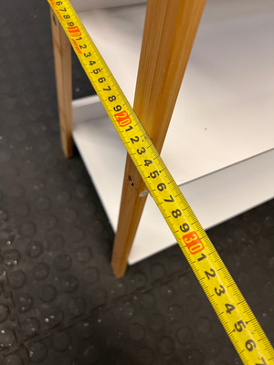 Two-Tone Wooden Ladder Shelf Unit - Fair Condition (Scuffs & Marks) - 2ndhandwarehouse.com