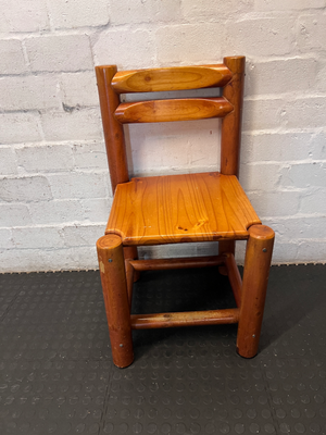 Rustic Wooden Cabin-Style Chair - Good Condition - 2ndhandwarehouse.com