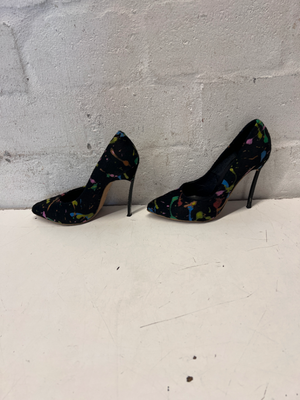 Casadei Multi-Coloured Paint Splatter Pumps - Size 38 - 2ndhandwarehouse.com
