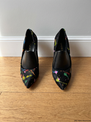 Casadei Multi-Coloured Paint Splatter Pumps - Size 38 - 2ndhandwarehouse.com