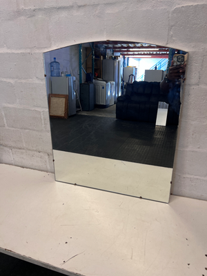 Minimalist Arched Wall Mirror on White Backing - 2ndhandwarehouse.com