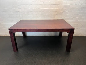 Solid Wood Dining Table in Rich Dark Stain - 2ndhandwarehouse.com