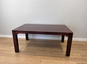 Solid Wood Dining Table in Rich Dark Stain - 2ndhandwarehouse.com