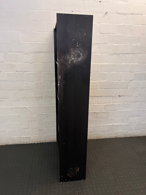 Dark Brown Wood 8-Compartment Bookshelf - Wear on Edges - 2ndhandwarehouse.com