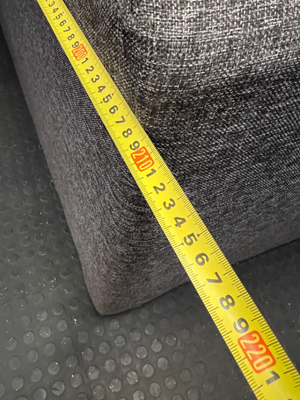 Dark Grey Fabric 2 Seater Couch with Matching Cushions - Minor Damage - 2ndhandwarehouse.com