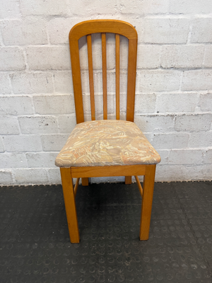 Solid Oak Upholstered Dining Chair — Very Good Condition - 2ndhandwarehouse.com