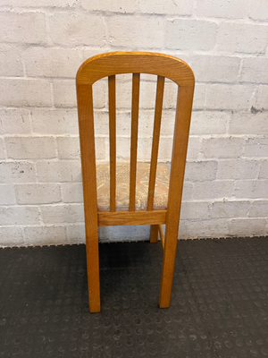 Solid Oak Upholstered Dining Chair — Very Good Condition - 2ndhandwarehouse.com