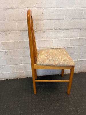 Solid Oak Upholstered Dining Chair — Very Good Condition - 2ndhandwarehouse.com
